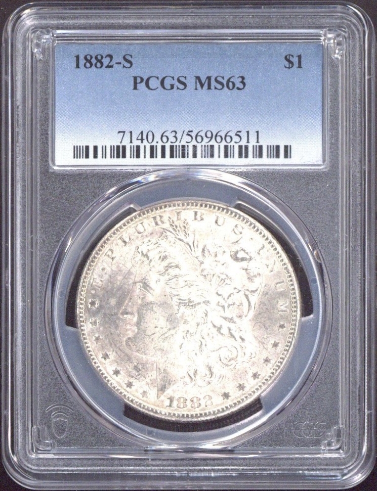 1882-S One Dollar PCGS MS63